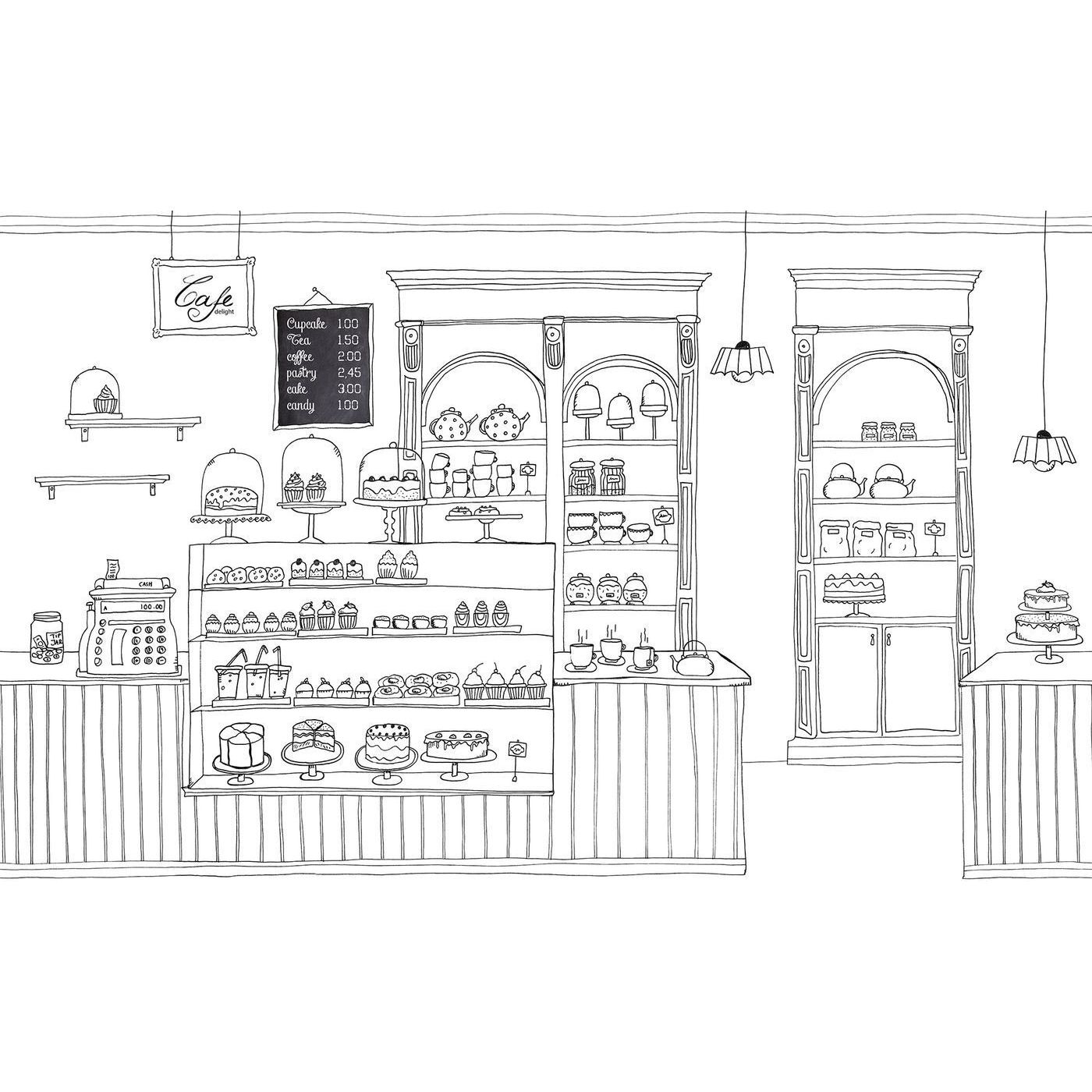 Kuvatapetti Rebel Walls Le Petit Patisserie non-woven mittatilaus
