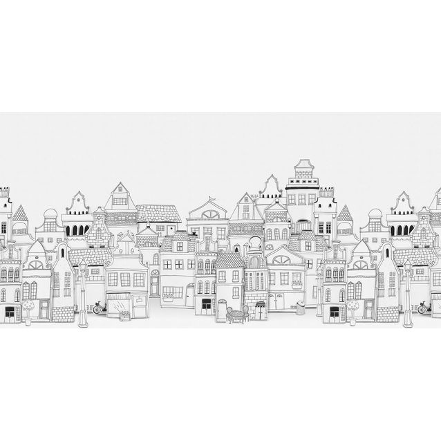 Kuvatapetti Rebel Walls London Houses, non-woven, mittatilaus