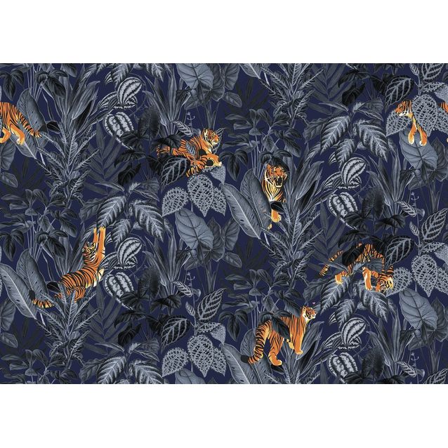 Kuvatapetti Rebel Walls Mischievous Tigers Moonlight, non-woven, mittatilaus