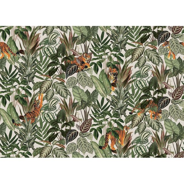 Kuvatapetti Rebel Walls Mischievous Tigers, non-woven, mittatilaus