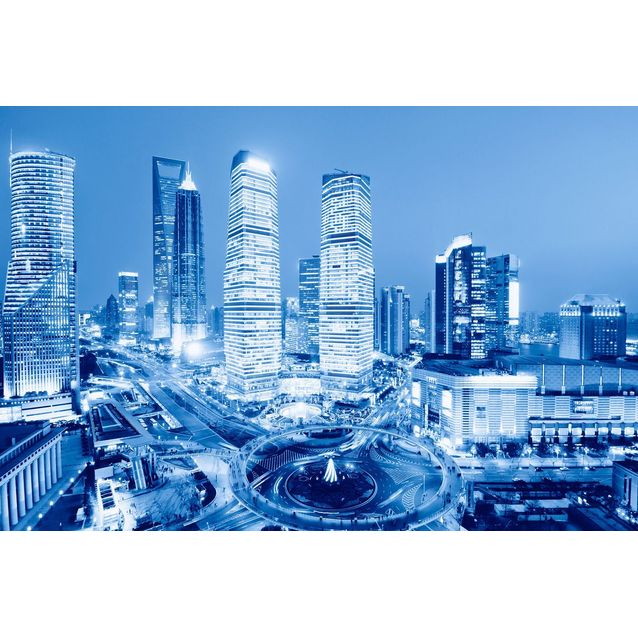 Kuvatapetti Rebel Walls Night in Shanghai, non-woven, mittatilaus