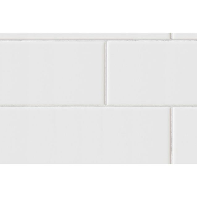 Kuvatapetti Rebel Walls Oblong Tiles White, non-woven, mittatilaus