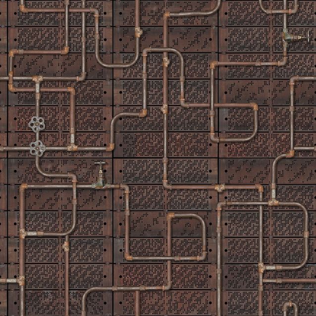 Kuvatapetti Rebel Walls Pipework Oxidation, non-woven, mittatilaus