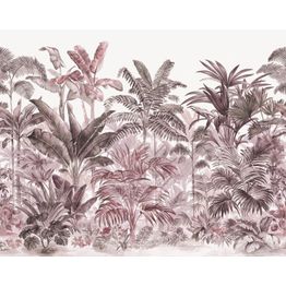 Kuvatapetti Rebel Walls Pride Palms Plum non-woven mittatilaus