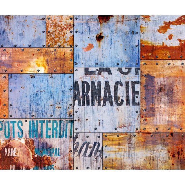 Kuvatapetti Rebel Walls Steel Plates, non-woven, mittatilaus