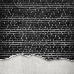 Kuvatapetti Rebel Walls Well-Worn Brick Wall Black, tiiliseinä, non-woven, mittatilaus