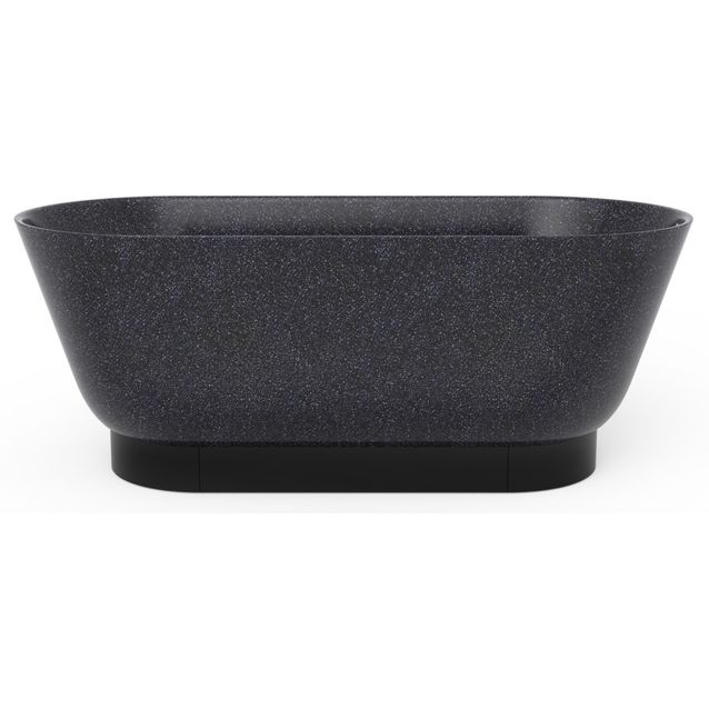 Kylpyamme Woodio Flow Char, 1600x700mm, musta