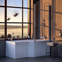 Kylpyamme Nordhem Apelviken Standard 1575x845x590 mm valkoinen oikea