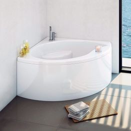 Kylpyamme Nordhem Glimminge Standard 1300x1300x600 mm kulmamalli valkoinen