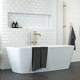 Kylpyamme Nordhem Norrviken Lucite 1700x800x600 mm vapaasti seisova valkoinen