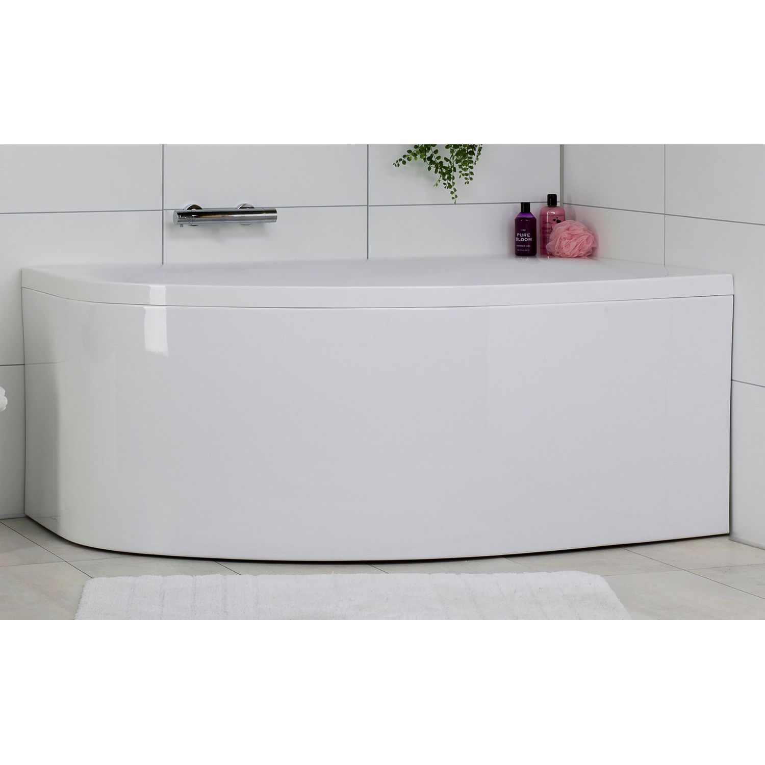 Kylpyamme Noro Soft 1600x1000x650 mm vasen akryyli valkoinen