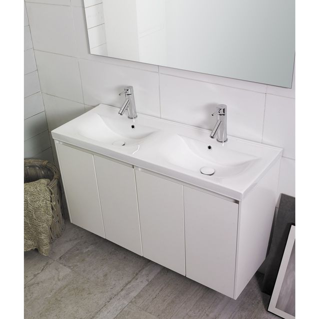 Kylpyhuonekaluste Noro Lifestyle Concept 1200duo pesualtailla ja allaskaapilla korkea