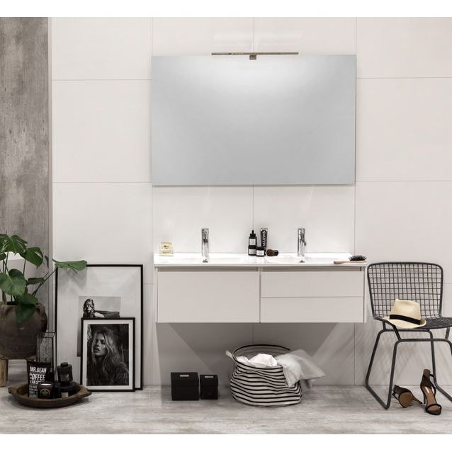 Kylpyhuonekaluste Noro Lifestyle Concept 1200duo pesualtaalla ja laatikostoilla matala