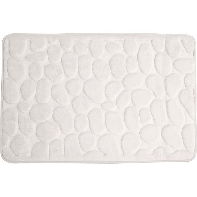 Kylpyhuonematto Pisla Duschy Rimini 60x95 cm valkoinen