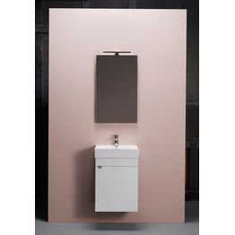 Kylpyhuoneryhmä peilillä Hafa Go valkoinen eri kokoja