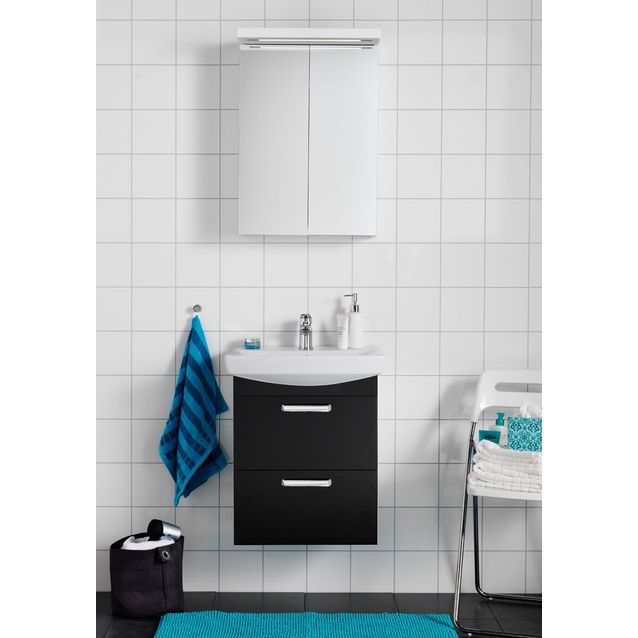 Kylpyhuoneryhmä Hafa Life 500 peilikaapilla mattamusta