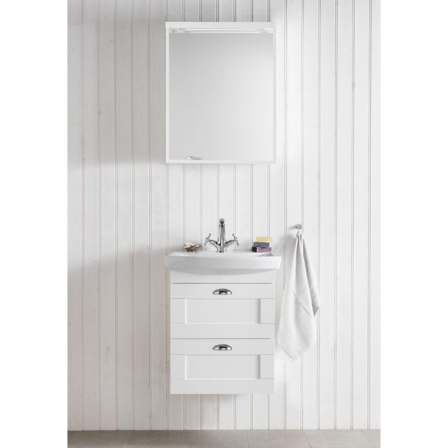 Kylpyhuoneryhmä Hafa Life 500 peilillä Frame mattavalkoinen