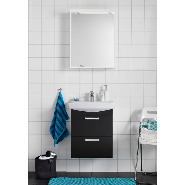 Kylpyhuoneryhmä Hafa Life 500 peilillä mattamusta