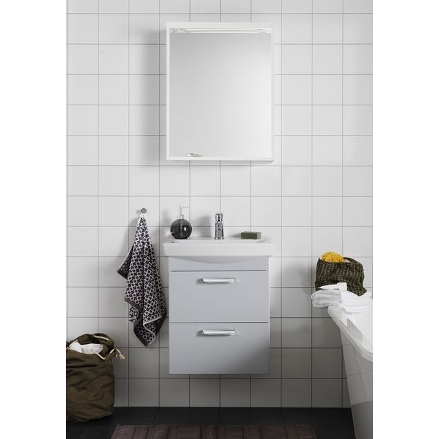 Kylpyhuoneryhmä Hafa Life 500 peilillä vaaleanharmaa