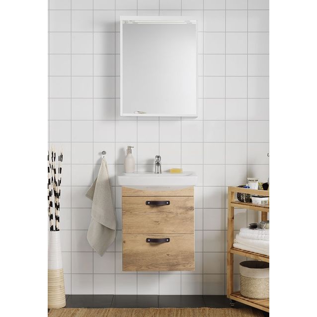 Kylpyhuoneryhmä Hafa Life 600 peilillä rustiikki