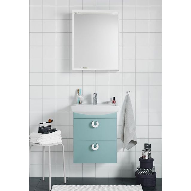 Kylpyhuoneryhmä Hafa Life 600 peilillä turkoosinvihreä