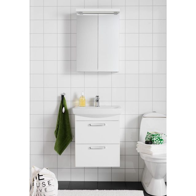 Kylpyhuoneryhmä Hafa Life 700 peilikaapilla mattavalkoinen