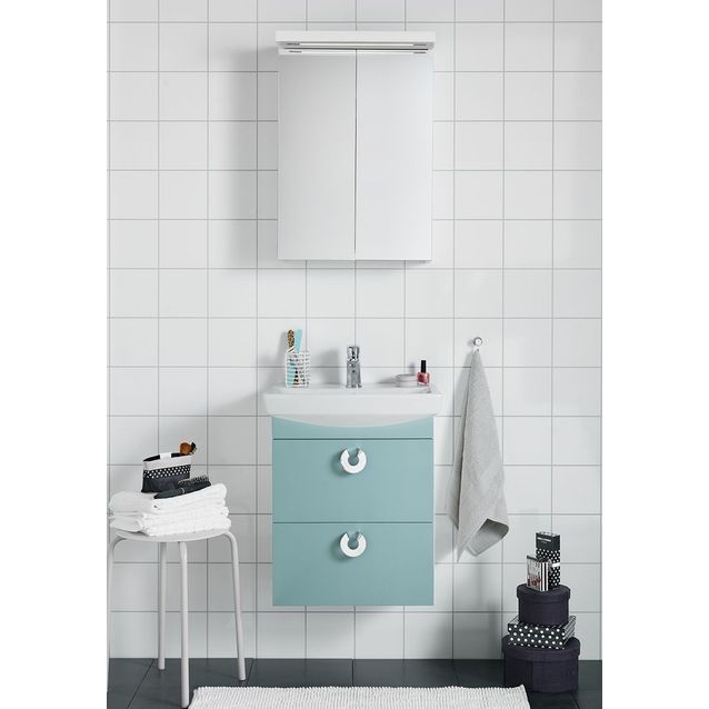 Kylpyhuoneryhmä Hafa Life 700 peilikaapilla turkoosinvihreä