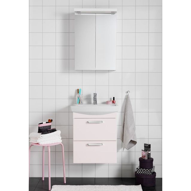 Kylpyhuoneryhmä Hafa Life 700 peilikaapilla vaaleanpunainen