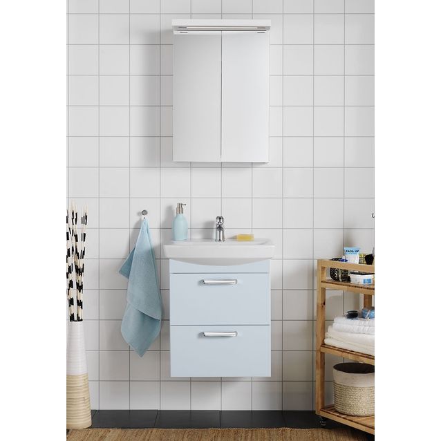 Kylpyhuoneryhmä Hafa Life 700 peilikaapilla vaaleansininen