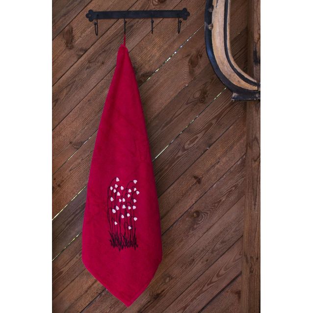 Kylpypyyhe Pikkupuoti Suovilla 70x140 cm punainen