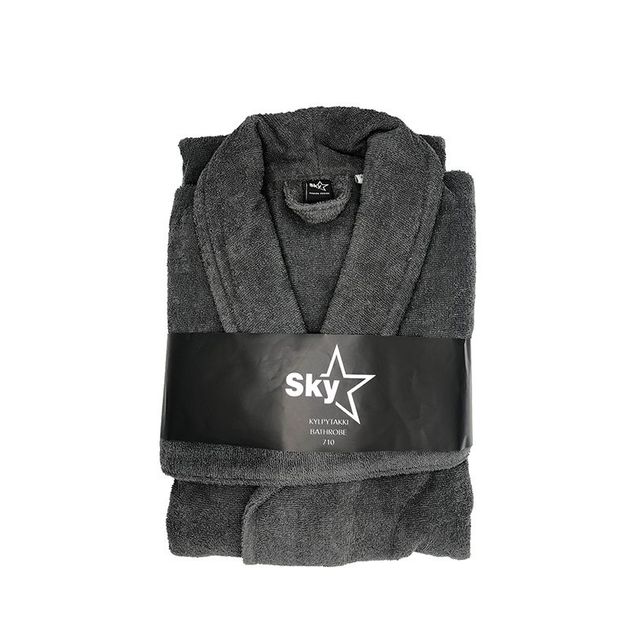 Kylpytakki shaalikauluksella Sky Arki, eri kokoja, tummanharmaa