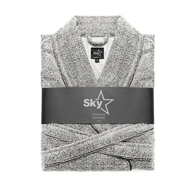 Kylpytakki Sky Snow print, L/XL, valkoinen/vaaleanharmaa
