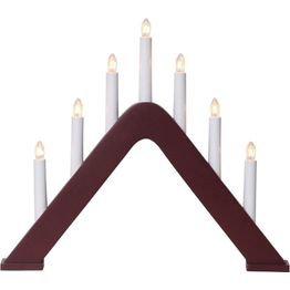 Kynttelikkö Star Trading Jarve 7-osainen 36 cm punainen