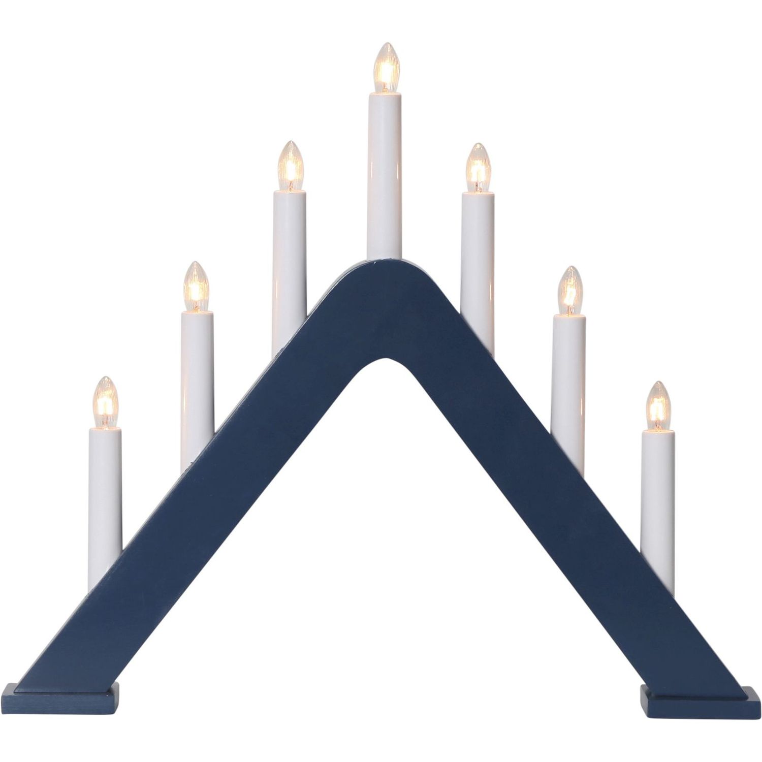 Kynttelikkö Star Trading Jarve 7-osainen 36 cm sininen