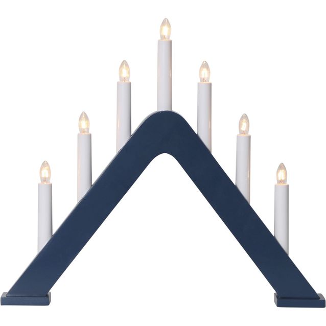 Kynttelikkö Star Trading Jarve 7-osainen 36 cm sininen