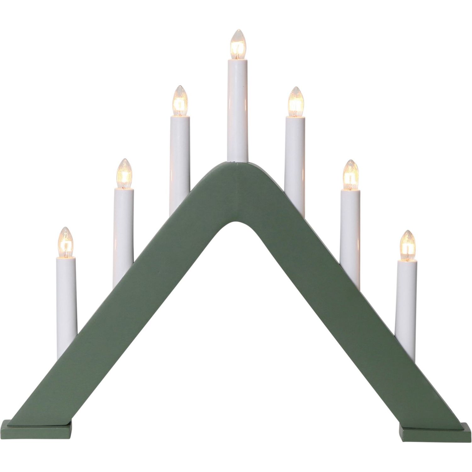 Kynttelikkö Star Trading Jarve 7-osainen 36 cm vihreä