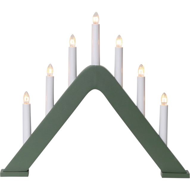 Kynttelikkö Star Trading Jarve 7-osainen 36 cm vihreä