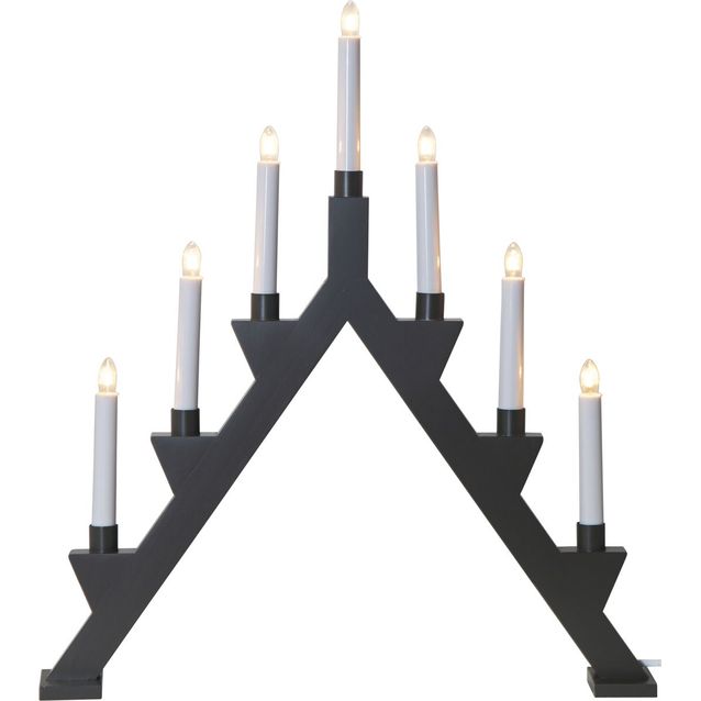 Kynttelikkö Star Trading Zack 7-haarainen 530x470x70mm tummanharmaa