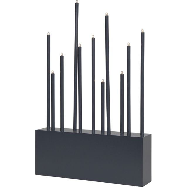 Kynttelikkö Star Trading Buzz, 11-osainen, 43 cm, grafiitti