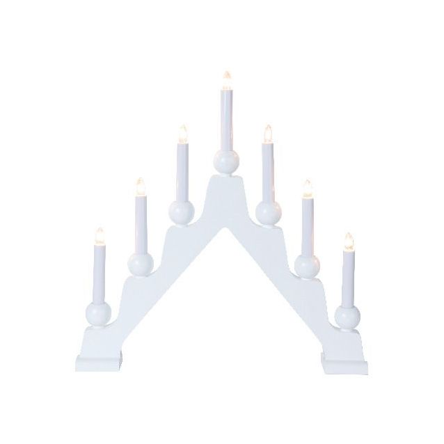 Kynttelikkö Star Trading Emma 7-osainen valkoinen