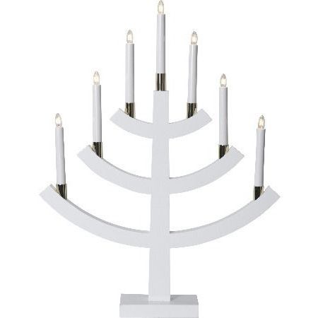 Kynttelikkö Star Trading Gillian 7-osainen valkoinen