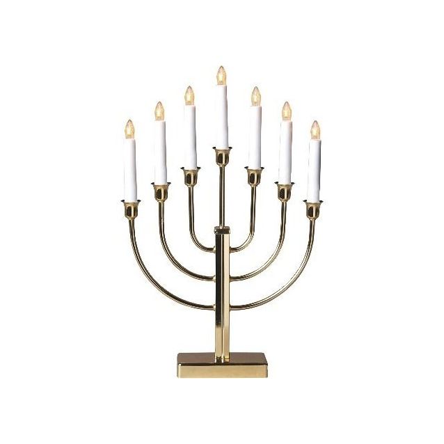 Kynttelikkö Star Trading Kristina 7-osainen 47 cm messinki