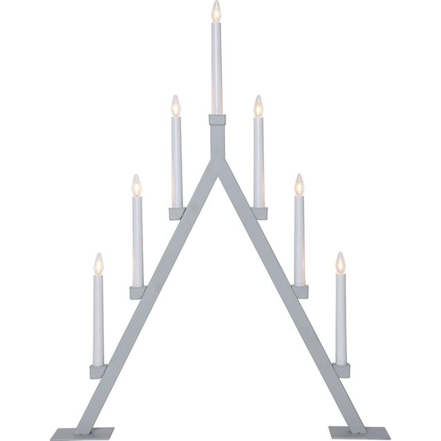 Kynttelikkö Star Trading Oliver, 7-osainen, 75 cm, harmaa
