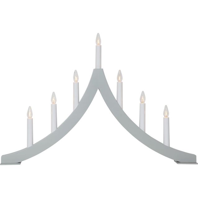 Kynttelikkö Star Trading Pagod, 7-osainen, 40 cm, harmaa