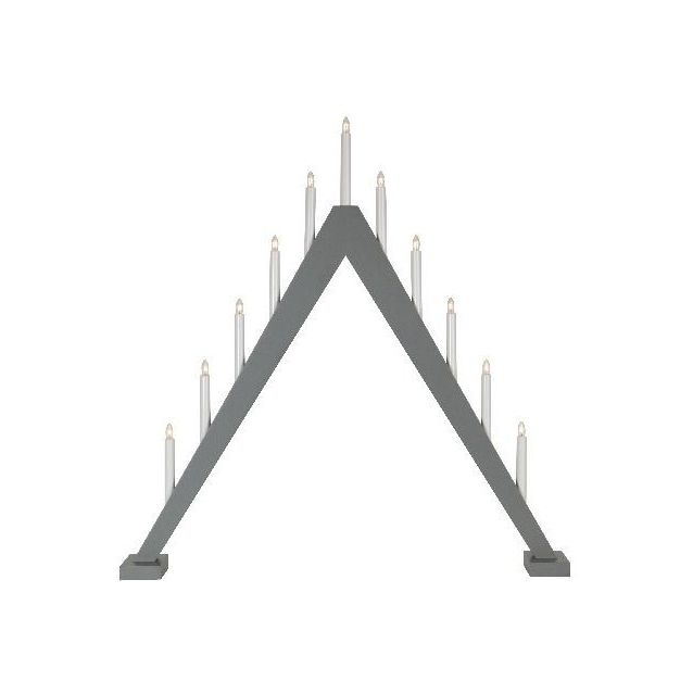 Kynttelikkö Star Trading Trill 11-osainen 79 cm harmaa