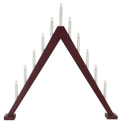 Kynttelikkö Star Trading Trill 11-osainen 79 cm punainen