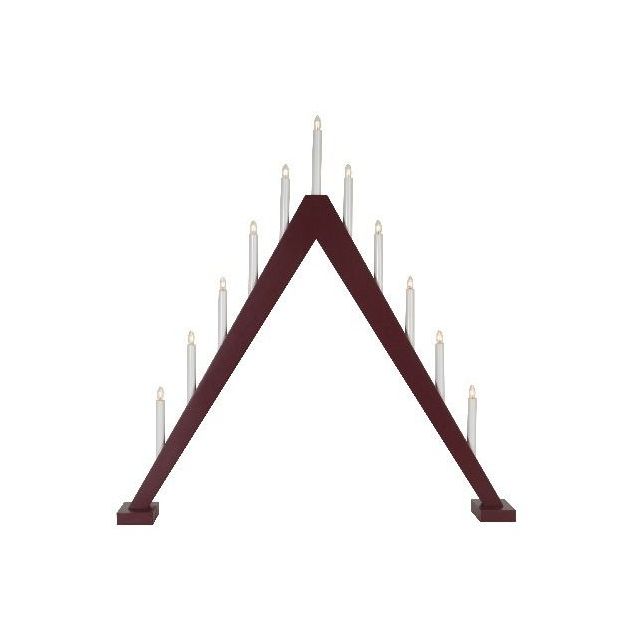 Kynttelikkö Star Trading Trill 11-osainen 79 cm punainen