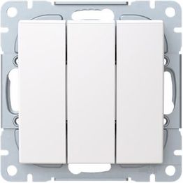 1+1+1-kytkin Abb Saga, uppoasennus, 16AX, 250V, IP21, UKJ, 0X, valkoinen