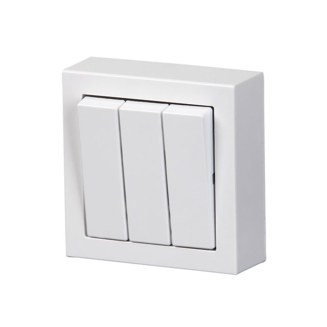 Kytkin ABB Impressivo - 1+1+1/16AX/250V/IP21 PPJ2X valkoinen