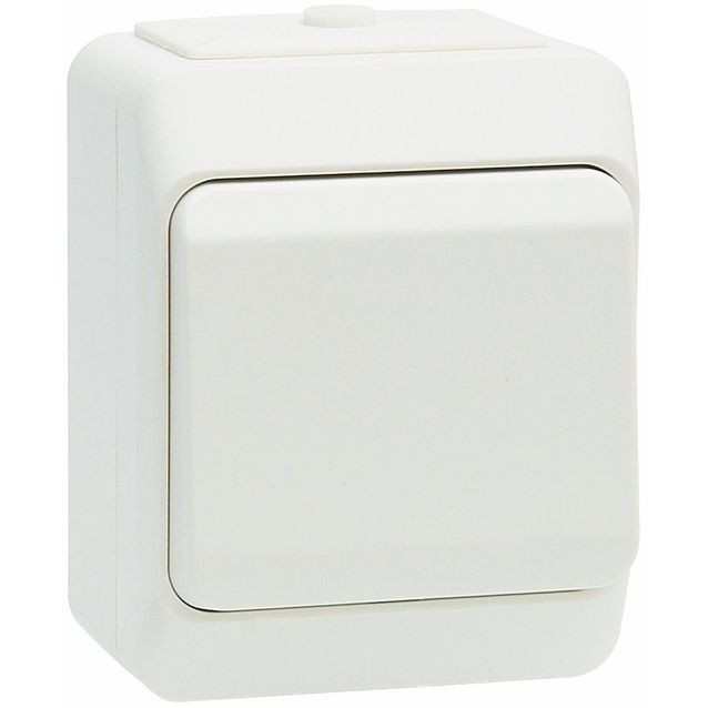 Kytkin Malmbergs Nordic 1/6 10A IP44 valkoinen